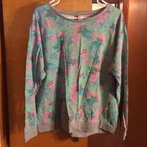 Pullover floral printed sweater